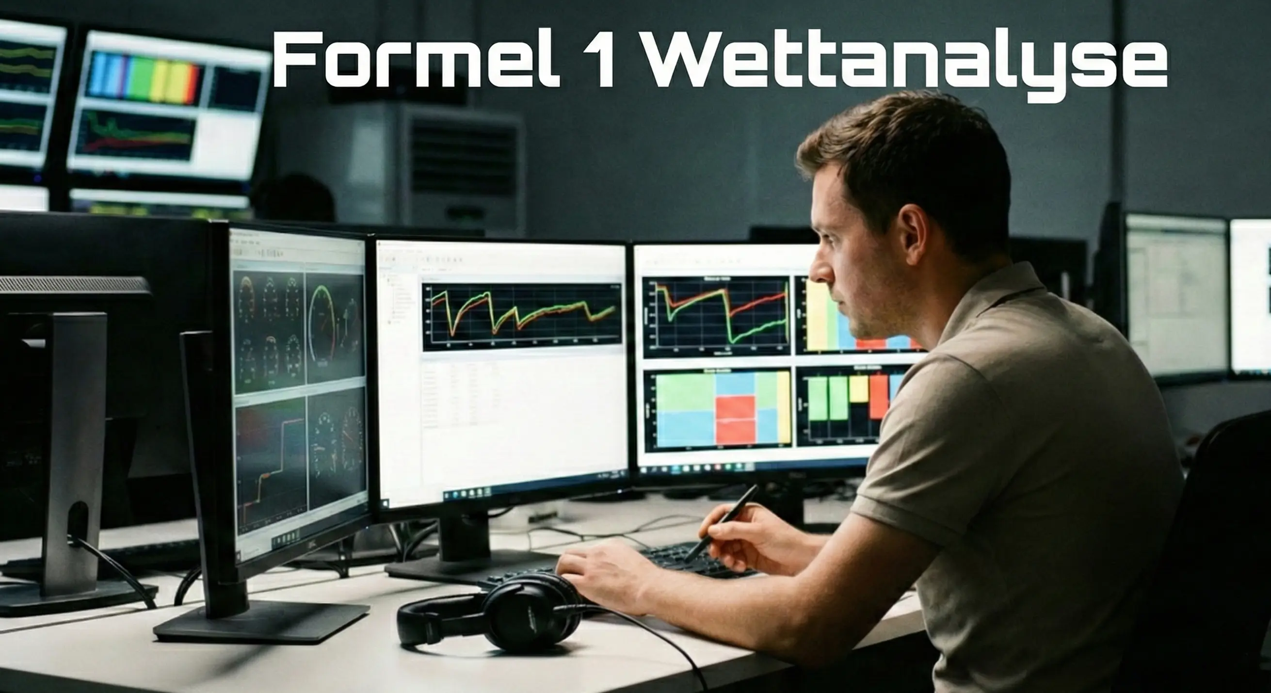 Ingenieur analysiert Telemetriedaten am Bildschirm