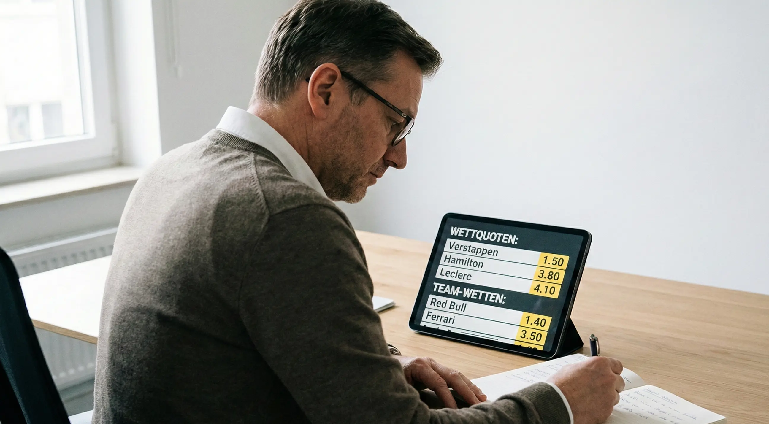 Analystenraum mit Bildschirmen und Datenvisualisierung