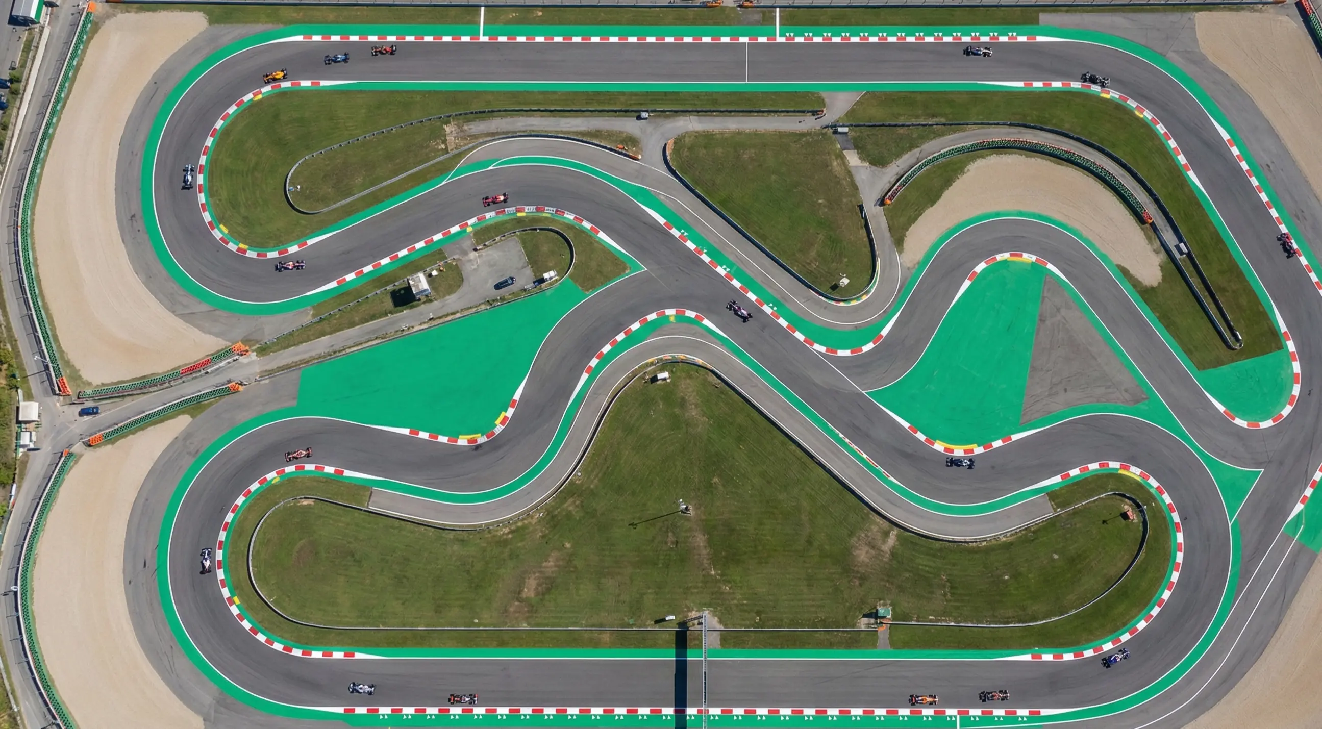 Formel 1 Strecke aus Vogelperspektive